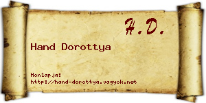 Hand Dorottya névjegykártya