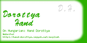 dorottya hand business card